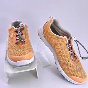 Propet Sneakers W3239 Travelwalker II 10M Womens Mesh Peach Bungee Cord
